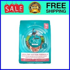 Purina ONE Plus, Healthy Kitten Formula, Dry Kitten Food, Chicken, 16 lb Bag 2.07 per pound
