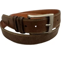 Martin Dingman Belt Mens 42 Brown Weathered Latigo Leather Handmade USA 20431
