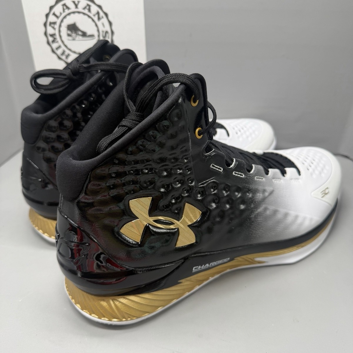 Under Armour Curry 1 Retro MVP Dynasty WhiteBlack Gold 