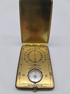 Sunwatch by Ansonia Clock Company Brass Circa 1920's
