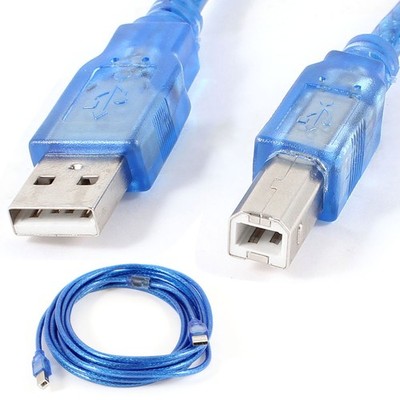 16ft 5M USB Type A Male to B Male Data Line Printer Extension Cable Blue
