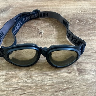 Harley Davidson Motorcycle Goggles Black Foldable Clear Glory Days Riding