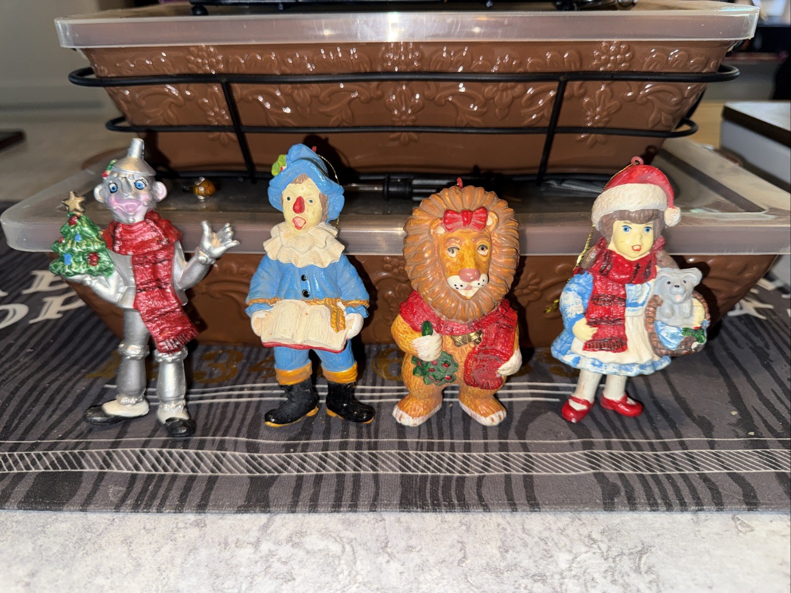 VTG Kurt Adler Wizard of Oz Christmas Ornaments Set Of 4 Dorothy Tin man lion