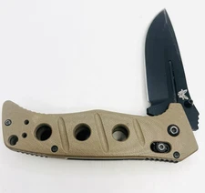 Benchmade Sibert Adamas 275 3.82" AXIS Lock Tan G10 3.82" D2 Discontinued Ranger