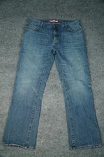 Tommy Hilfiger Jeans Mens 36x32 Blue Bootcut Cotton Denim Classic Casual Pants