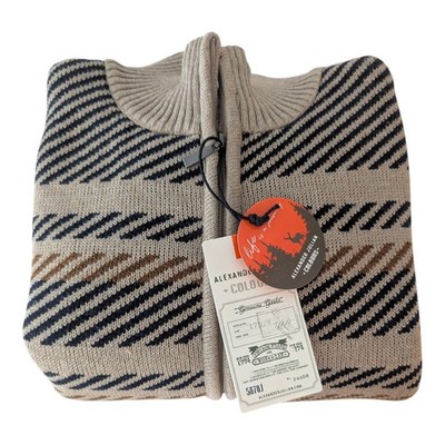 Alexander Julian Colours Men's Sweater Size L Style: AR9C37STOB Color: STONE NWT