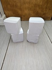 LOT OF 2 BOSE Double Cube White Lifestyle Acoustimass Surround Speakers used