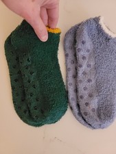 Women's Slipper Gripper Socks x 2 Pair Warm Soft One Size 6-10