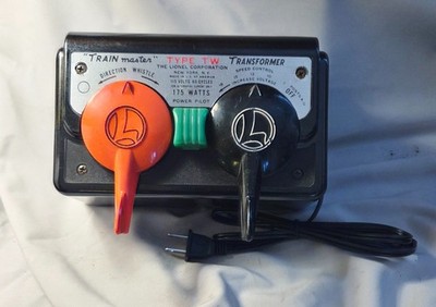 LIONEL POSTWAR MODEL TW - 175 WATT TRANSFORMER - NEW CORD AND DIODE, TESTED