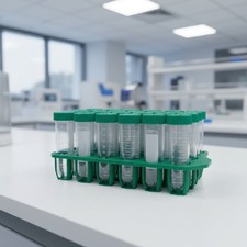 Sterile 50ml Conical Centrifuge Tubes with PP Racks for Lab Use, 25 Tubes