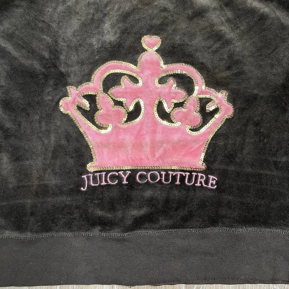 винтажный y2k juicy couture принцесса велюр толстовка с капюшоном размер M - Изображение 3 из 4