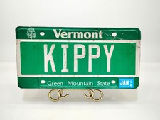 Vermont VT Vanity License Plate "'KIPPY" Vintage Green Mountain State Plate