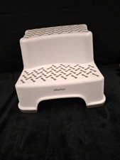 Playtex 2-Tier Step Stool for Kids  Bathroom and Bedroom, White