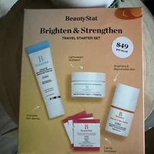 BeautyStat Brighten Strengthen Travel Starter Set Cleanser Skin Refiner - NEW