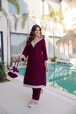 Bollywood Beautiful Designer Velvet Suit Indian Pakistani Ethnic Salwar Kameez