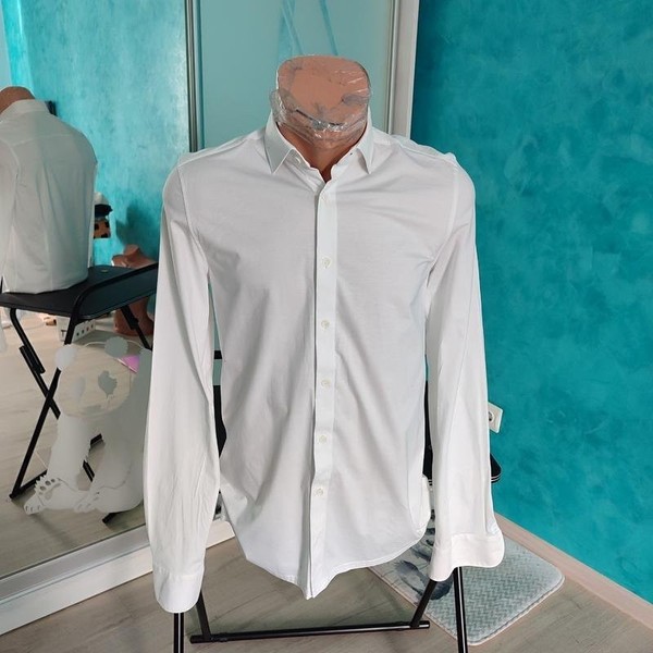 Men Olymp Shirt White Cotton 36 / S / 44