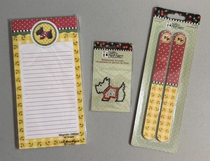 Mary Engelbreit Scottie Dog Magnetic Listpad, Rhinestone Accent, & Emery Boards