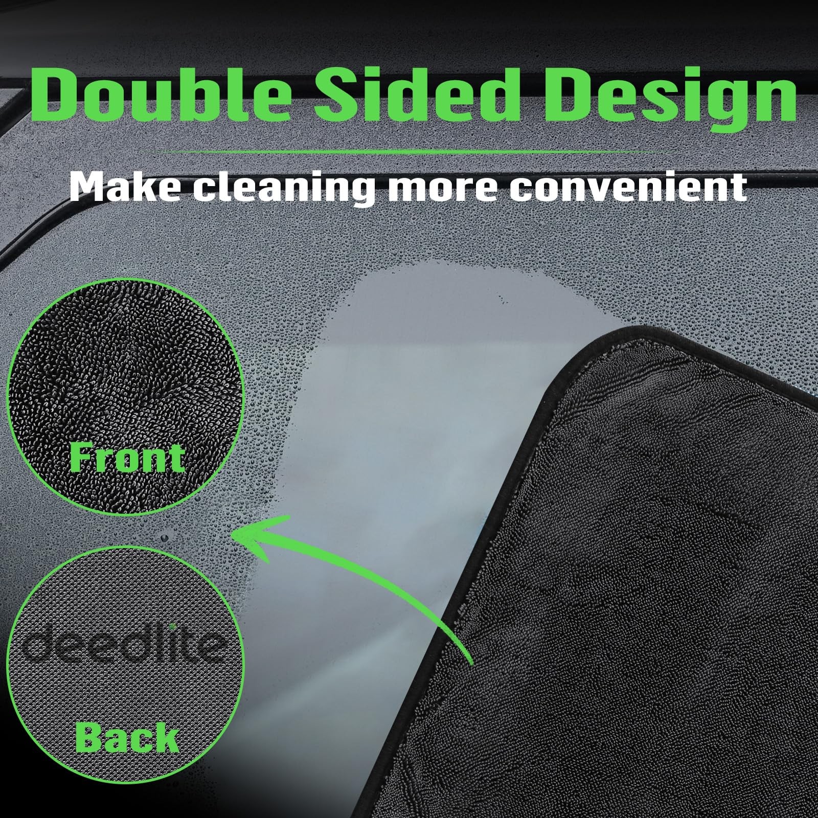 Deedlite Shiny Bath Wipes: Ultra-Absorbent Microfiber Towels for Car & Home