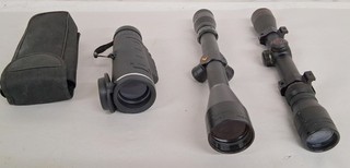 Assorted Simmons & Gamo Rifle Scopes & Monoscope w/ Case Bundle Grab Bag