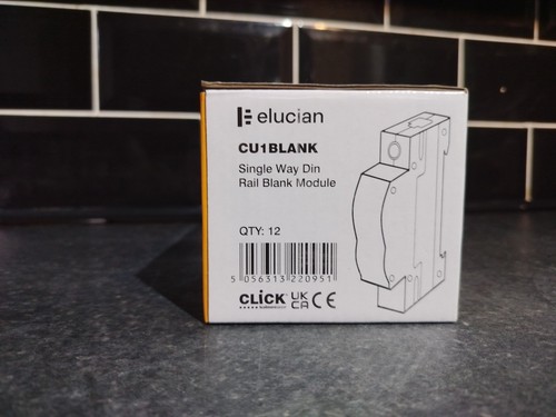 Single Way Din Rail Blank Module. New Box Of 12. Click Elucian | eBay