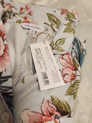 The Company Store 2pc Women's Tencel Modal Pajama Set, Blue Multi Sz XS $119