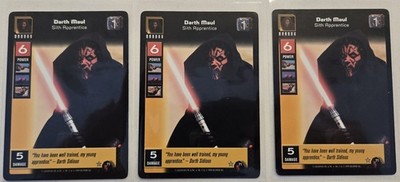 Young Jedi CCG Darth Maul Sith Apprentice Lot Of 3