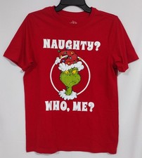 The Grinch, Boys' Naughty Who, Me Graphic Christmas Tee Red Size XXL 18