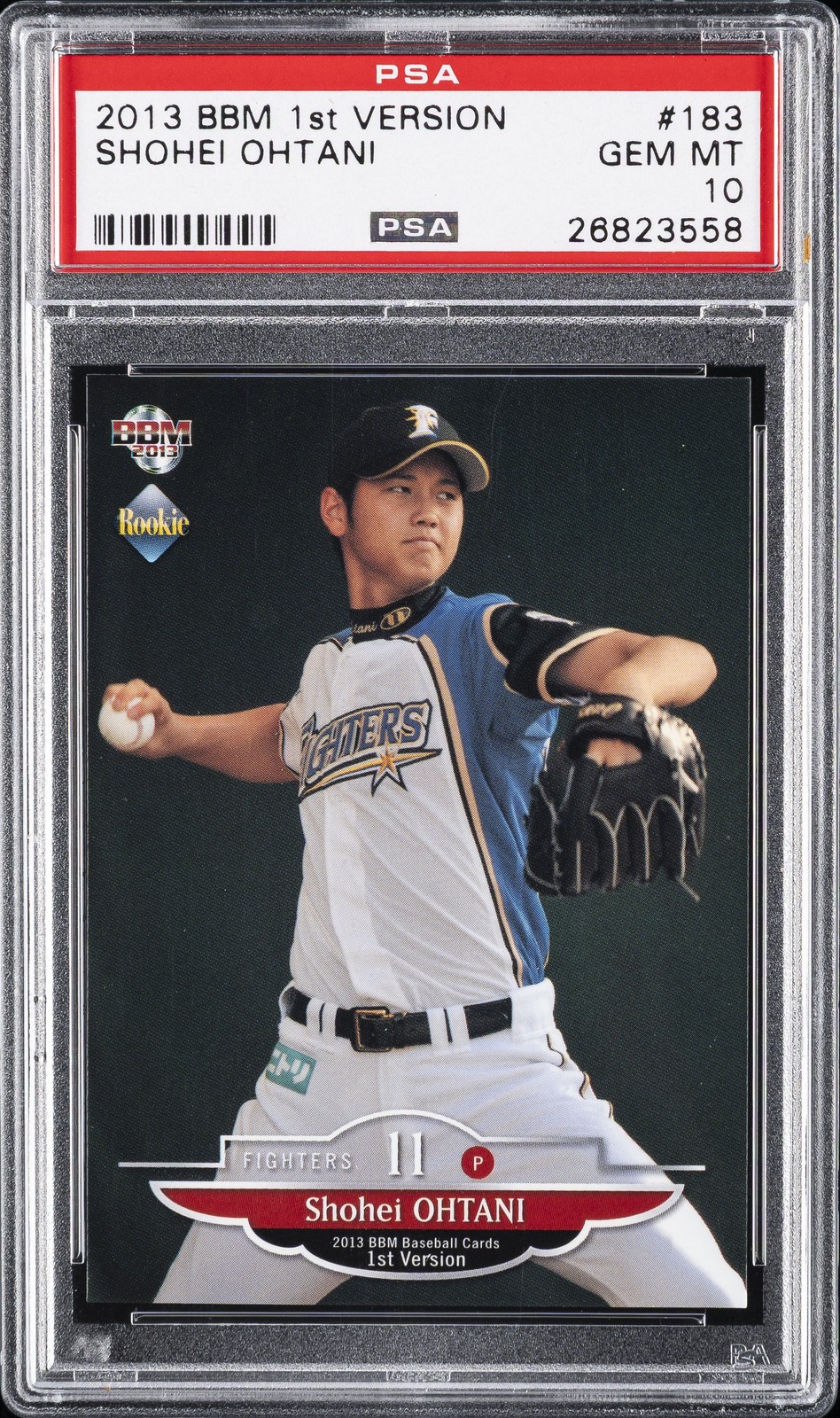 2013 BBM 1ST VERSION #183 SHOHEI OHTANI PSA 10