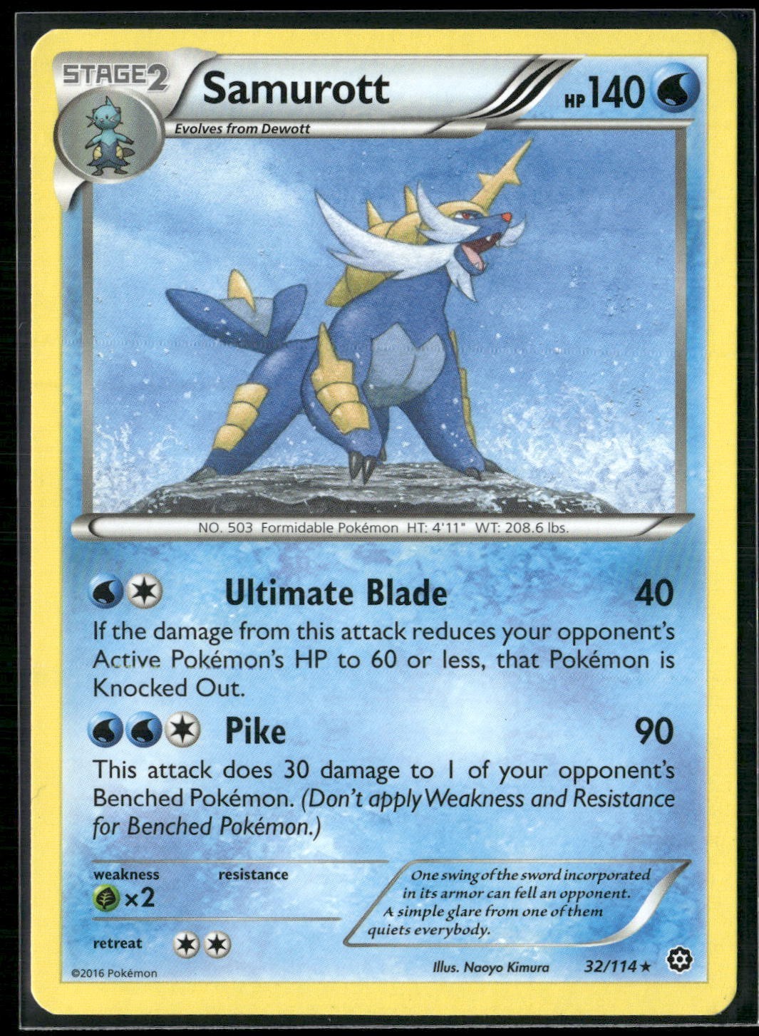 Pokemon - Samurott 32/114 Black & White Holo LP