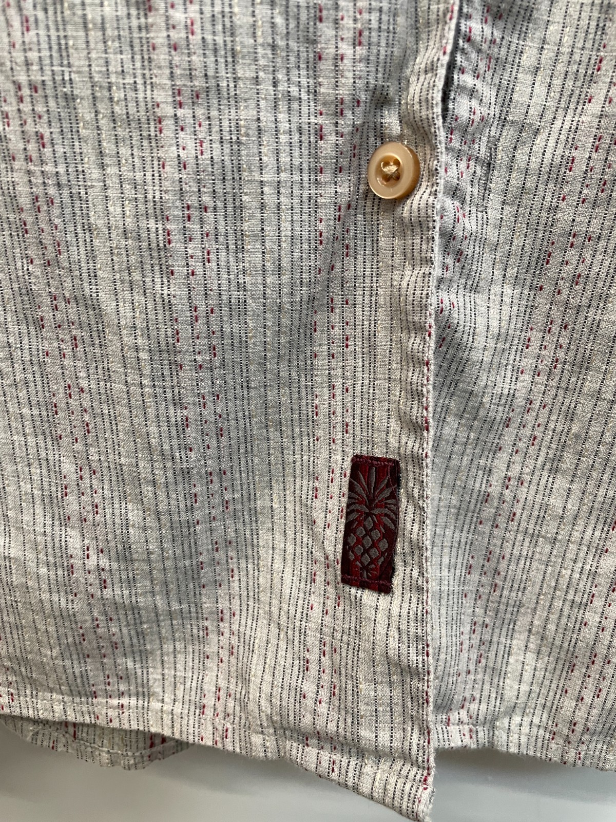 Tommy Bahama Button Down Shirt Mens M Gray Red Plaid Cotton Casual Office thumbnail 12