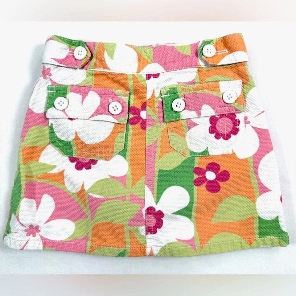 Pantalón Corto Carga GYMBOREE Niñas Primavera Divertida Colección Floral Inspirado en Y2K Talla 4 Foto 2 de 4