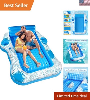 Inflatable Pool Lounger Float for Adults - X-Large Beach Sun Tan Tub Pool Lou...