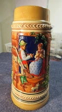 Vintage Original GERZ German Auf Der Alm Da ist Es Schon Beer Stein, Rare