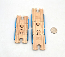 Thomas  Friends Wooden Railway Train Tank - Adapt-a-track Track Adapter Lot x2