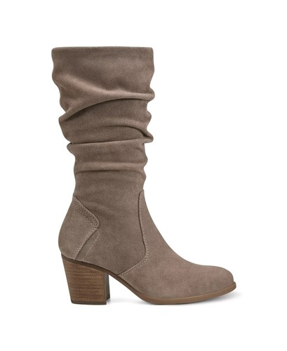 Earth Vine Women's Narrow Calf Casual Boots Taupe Suede US Size 9 Medium - Picture 2 of 5