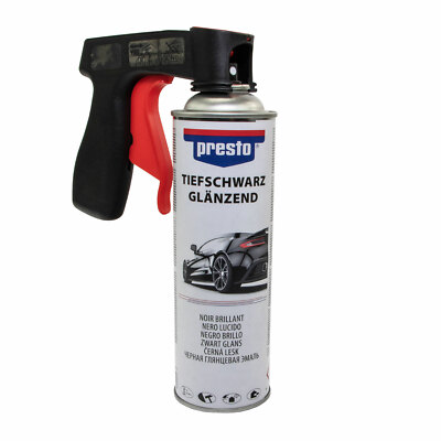 Felgenspray  500 ml Karosserie Lack Spray schwarz glanz Presto mit Pistolengriff