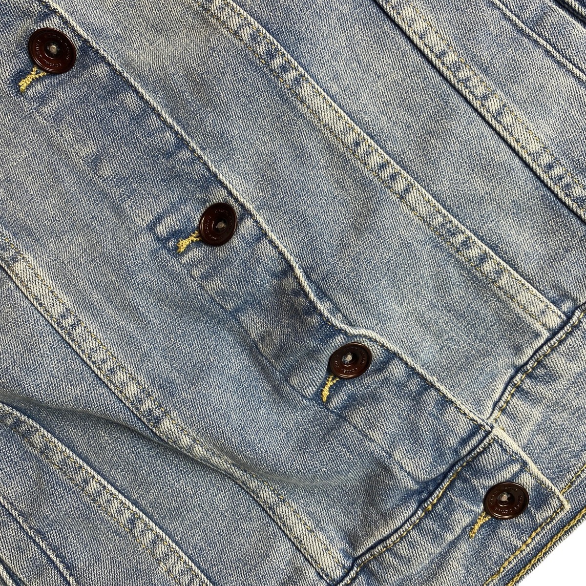 Manteau Veste En Denim Bleu Camel Active - Taille UE 34 (UK 6 / US 4) - Style Biker - Neuf Avec Petites Imperfections