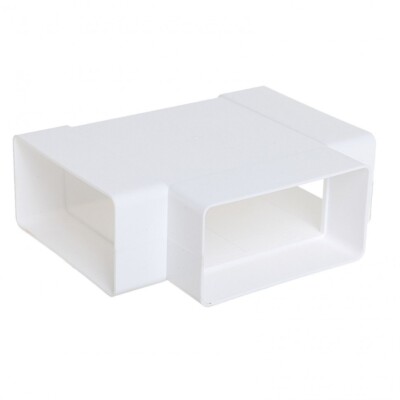 Rechteckkanal T-Stück 60 mm x 120 mm / 3-fach Kanaladapter Rohrverbinder