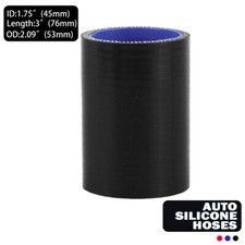 Universal 1.75" 45mm 3-Ply Reinforced Straight Coupler Silicone Hose 76mm Length