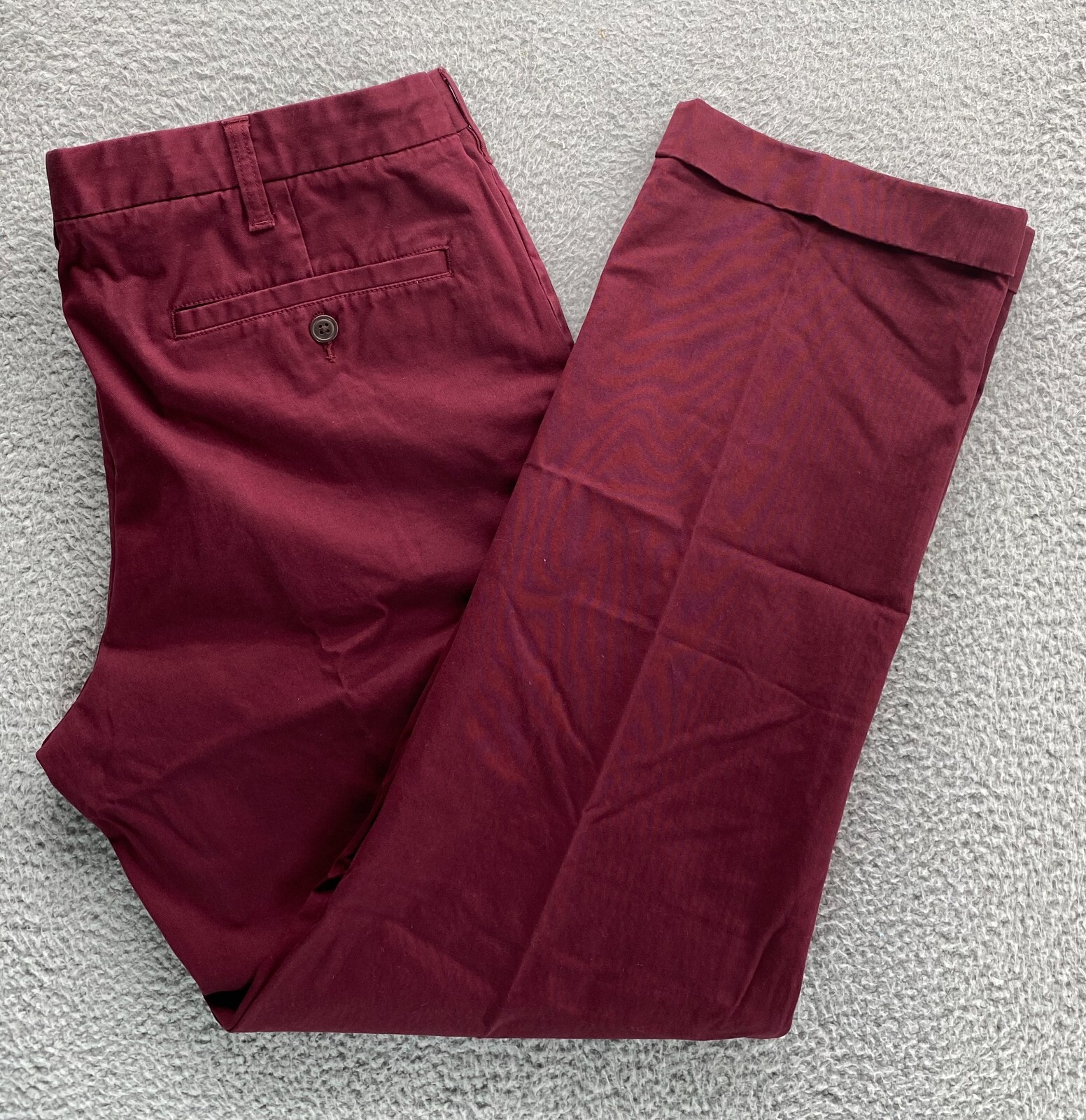 Lands End Mens Trad Fit Stretch Chino Pants Purple 37x31 - $65