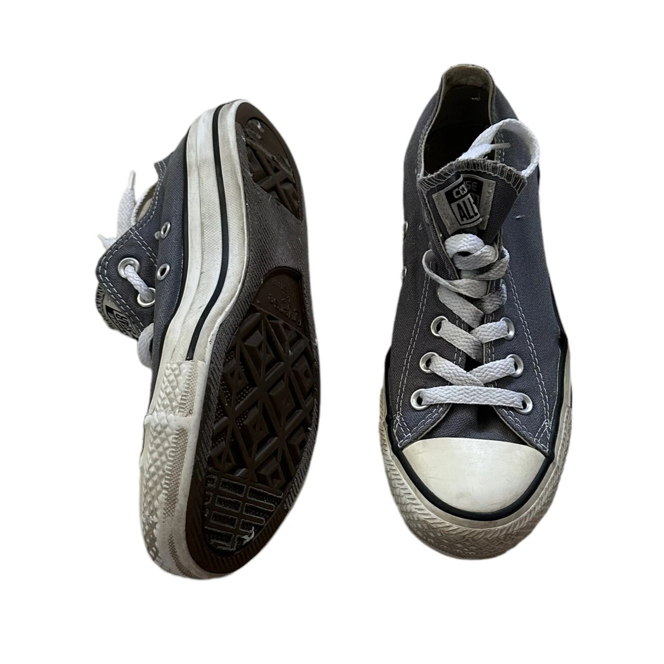 Scarpe da sneakers da donna grigie Converse taglia 7 con lacci