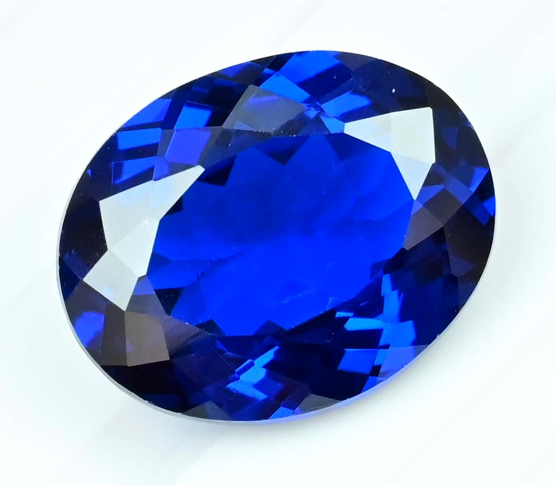 Natural D' Block Blue Tanzanite 13.40 Ct Excellent Oval Certified Loose Gemstone