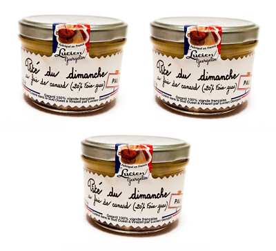 Foie Gras Pâté du dimanche Sonntags Pastete 3x 200g 20% Foie Lucien Georgelin