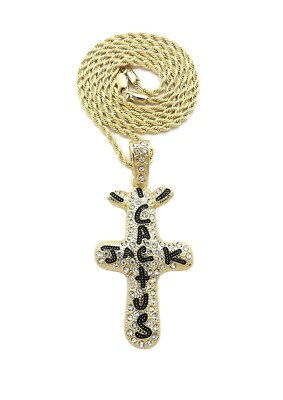 NEW ICE BLING CACTUS JACK PENDANT WITH CHAIN