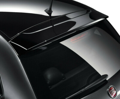 Spoiler Posteriore Per FIAT 500 2012-2019 - Fibra Di Carbonio/ABS, Nero Lucido, Adesivo 3M