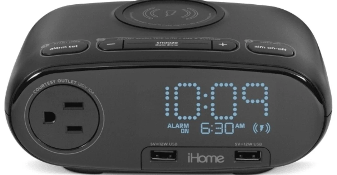 iHome HW6B Bedside Clock
