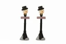 2-Pack Snowman Street Light Village Accessory for Lemax Dept. 56 Villages