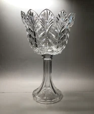 CHRYSTAL LEAF CENTERPIECE - HEIGHT 15" - PLATTER BOWL