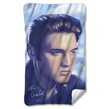 Elvis Presley - Portraiture - Fleece Throw Blanket - Made To Order