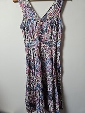 Cotton Traders Boho Floral Hippie Summer Dress Size 10 Midi